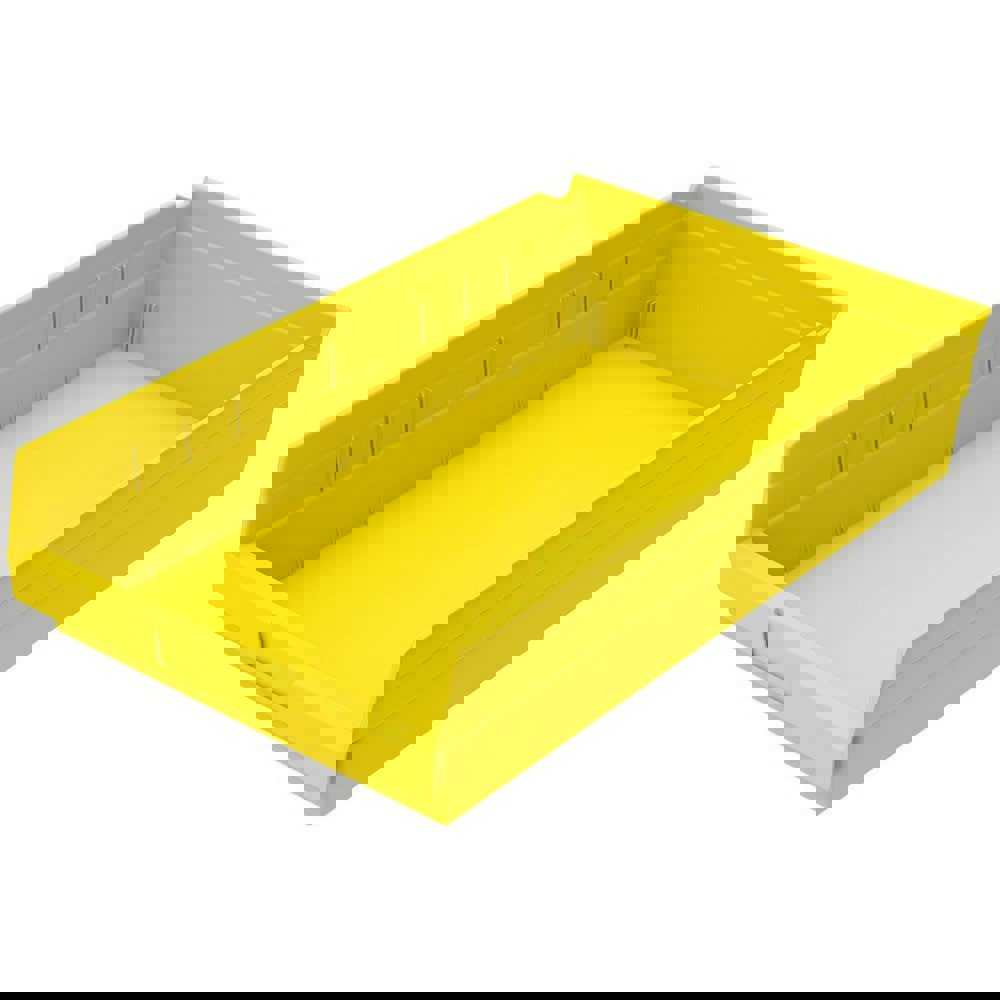 Plastic Hopper Shelf Bin: Yellow